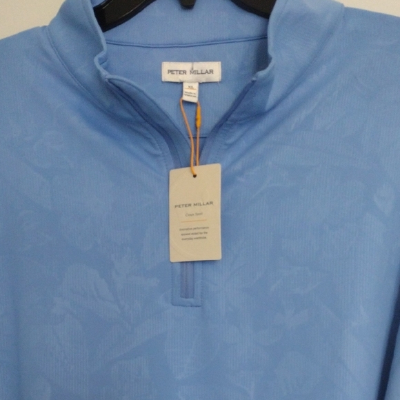 Peter Millar Light Blue Quarter-Zip Pullover - Picture 2 of 6